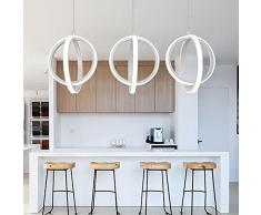 OOFAY LIGHT® Lampadari Lampade a sospensione moderne per soggiorno sala da pranzo Cerchio anelli corpo acrilico LED plafoniera
