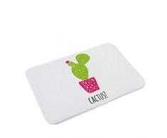 Nunbee Flanella Antiscivolo Zerbini Decorazioni Tappeti Morbidi Tappeto Sala da Pranzo Soggiorno Camera da Letto Casa Cucina 16x24 inch / 40x60 cm - Cactus h
