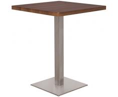 Tavolo da Bar Tavolo Alto Noce Effetto legno 60x60x75 - M-BT60/1431
