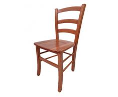 Totò Piccinni Ordine Minimo 2pz, Sedia paesana Venezia in Legno di faggio, ALTISSIMA QUALITA, Robusta, già montata (Ciliegio, Seduta Massello)