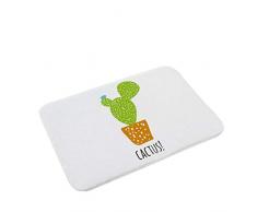 Nunbee Flanella Antiscivolo Zerbini Decorazioni Tappeti Morbidi Tappeto Sala da Pranzo Soggiorno Camera da Letto Casa Cucina 16x24 inch / 40x60 cm - Cactus i