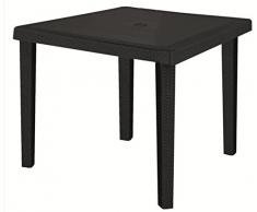 IGAP - Tavolo quadrato in polipropilene colore antracite S7090Y L90h74.5p90cm