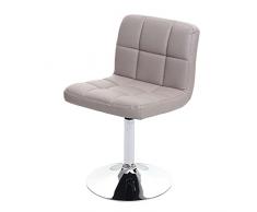 Mendler Sedia Lounge Kavala Ecopelle 48x45x78cm Grigio Tortora