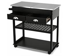 EYHLKM Carrello for carrello dellisola da cucina rotolante con cassetti portapacchi for la cucina Gadget for uffici da bagno (Color : Brown, Size : 34.5x16x32cm)