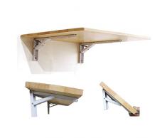 Asenmao Tavolo Pieghevole A Parete, per Piccoli Spazi di Risparmio, Sala da Pranzo, Camera, Studio, Cucina, Cena, Bar, Salva Spazio (Size : 15.7 * 11.8in/40 * 30cm)