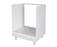 Berlenus - Armadietto da Cucina per Forno, Altro, Bianco Brillante, 60 x 52