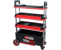 KS Tools 895.0015 ToolBox Carrello utensili/carrello di servizio per officina, richiudibile e bloccabile