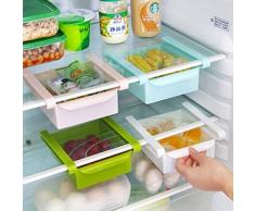 Bluelover Cucina in plastica Frigorifero Fridge rack di stoccaggio congelatore mensola della cucina del supporto Organizzazione Verde