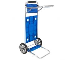 AKTIVE 62283 - Carrello da spiaggia pieghevole convertibile in tavolo 2 in 1, dimensioni 50,5 x 45,5 x 104,5 cm, peso massimo 30 kg, portapenne multiuso per la spiaggia, campeggio, eventi, facile da