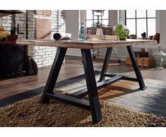 Tavolo da pranzo legno antico 200x100x76 Multicolore laccato INDUSTRIALE #80