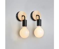 Applique Da Parete Interno 2 PCS, Industria Lampada Da Parete, Retro Applique Parete Interno, E27 Applique Camera Da Letto, Lampada Da Muro Per Soggiorno, Camera Da Letto, Sala Da Pranzo, Corridoio