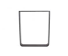 Tavolo con struttura in acciaio grezzo tgf100s base tavolo kufe pattini struttura rotondo profilo curvo nero opaco 100 X 10, Breite 900 mm - 1 Paar (2 Rahmen)