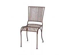 Biscottini Sedie da Giardino in Ferro Battuto 85x40x50 cm - Sedie da Esterno Vintage - Arredo Giardino e Terrazzo - Sedia Ferro Battuto Rustica