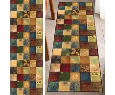 Wassly Tappeto Passatoia Cucina Antiscivolo 3D Marocchino, Tappetino da Cucina Lavabile Tappeti Runner per Soggiorno Camera da Letto Poliestere Tappeto Corridoio (Color : A, Size : 70x150cm)