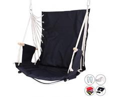 XXCC Sedia da Swing con Braccioli in Legno Coperta Grande Attesa Amaca Sedia può 120kg Beach Altalena da Creativi for Interni Sedie Lounge