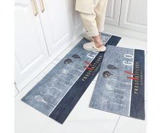 ALLILUYAA Tappeto Cucina Antiscivolo Lavabile, Tappeti Cucina, Antiscivolo e Antistatico, Tappetino Cucina per Sala da Pranzo, Cucina, Corridoio (2PCS 40 * 60cm+40 * 120cm)
