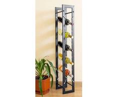 DanDiBo Scaffale vino Design Pit 100 cm in metallo Porta bottiglie Supporto Bar