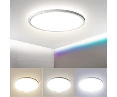 OTREN Plafoniera LED Soffitto, Lampadario Bagno 36W 3240LM, Lampada Luce Moderna per Camera da Letto, Cucina, Soggiorno, Ufficio, Balcone, 3000K-6500K, Ø30CM