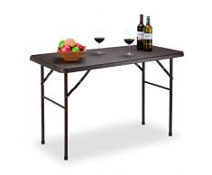 Bianco Relaxdays 10020098/_49 Tavolo da Giardino Stile Antico in Alluminio 50x50x64 cm