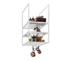 Mensola pensile da cucina, staffa in ferro Mensola pensile multistrato for soggiorno, mobile pensile for sala da pranzo in stile industriale, mensola decorativa in strato di cartone acrilico ( Color :