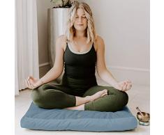 Florensi, Tappetino per Meditazione Zabuton, Cuscini da Pavimento in Velluto per Seduta, Cuscini e Guanciali per Meditazione in Cotone al 100%, Cuscino Yoga per Donne e Uomini