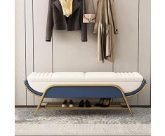 Panca ottomana portaoggetti con scarpiera, Panca Multifunzionale, Panca alla fine del Letto, Panca per Scarpe, Lussuosa Panca in Pelle Panca da Ingresso Panca Camera da Letto