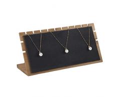 Vetrina del banco di mostra dei monili di bambù di Bocar per la collana 3 nero (ZZ-3-black)