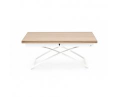 Calligaris Magic-J Tavolino trasformabile-Natural-Bianco ottico opaco
