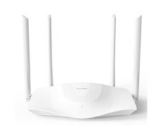 Tenda RX3 AX1800 Router Wi-Fi 6 Dual Band, 5 GHz/1201 Mbps + 2,4 GHz/574 Mbps, Quad Core, 4 Porte Gigabit, OFDMA, Tecnologia di colorazione BSS, TWT, WPA3, IPV6