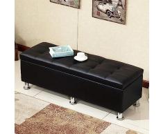 Panca Portaoggetti Rettangolare Panca Scarpiera Ingresso, Divano Imbottito in Ecopelle Poggiapiedi Contenitore, Panche Camera da Letto Soggiorno Moderno Cassa Giocattolo
