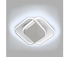 Plafoniere a LED da 32W Plafoniere da Soffitto da bagno Quadrata bianca Lampada da soffitto in acrilico bianco freddo 6000K, sorgente luminosa a LED inclusa