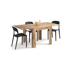 Mobili Fiver, Tavolo Allungabile a Libro Eldorado, Rovere Rustico, 90 x 90 x 79 cm, Nobilitato, Made in Italy, Disponibile in Vari Colori