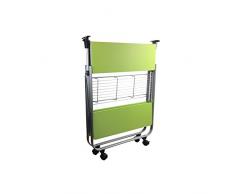 maiuguali TxT Carrello da portata portavivande pieghevole verde con struttura in alluminio 68X40X69 cm