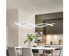 Lampada a Sospensione LED Soggiorno Sala da pranzo Lampadari Dimmerabile con Telecomando Luce Pendente Moderno Creativo Spirale Design Lampadario Cucina acrilica Camera da Letto per ufficio Lampade