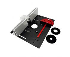 ERYUE Piastra di inserimento della tavola del router,Set di 3 Router Tavolo Inserto Piastra In Lega di Alluminio Legno Fresatura Bordo di Vibrazione Rifilatura Macchina Per Incisione Strumento Ausilia