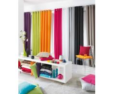 Douceur DIntérieur - 1603521, Tenda Con Occhielli , 140 X 280 Cm , Essentiel , Poliestere Unito , Grigio