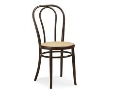 Sedia Thonet in Legno Curvo Sedile in Paglia di Vienna Vintage Lavorata a Mano Made in Italy Gia MONTATA Colore Naturale