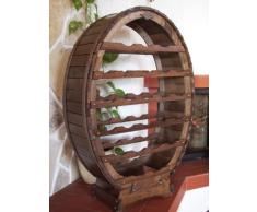 DanDiBo Scaffale vini Botte-vino per 24 Bottiglie verniciatura marrone Bar Supporto bottiglie Botte Porta bottiglie