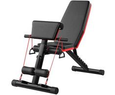 BetterShopDay - Panca da allenamento regolabile per la palestra, pieghevole, sedia romana regolabile in inclinazione, per addominali e pesi, per fitness (nero)
