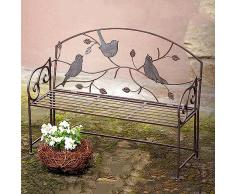 Panca Da Giardino In Ferro Battuto Per Esterni,fioriera Multiuso Da Banco Per Bambini In Metallo Con Balcone A Forma Di Uccello In Stile Vintage，leggero Panca da Giardino Pieghevole