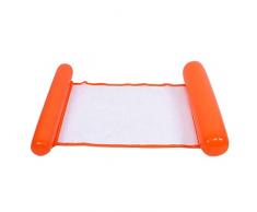 Junluck Gonfiabile Galleggiante Amaca Acqua Galleggiante Piscina Lounge Lettino Sedia Pieghevole(Orange)