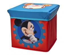 Delta Children TC85830MM Pouf Contenitore Portagiochi, Legno, Multicolore, 27x27x27 cm