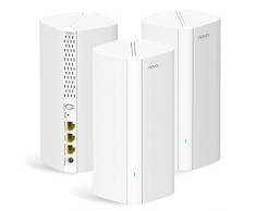 Tenda Nova MX12-3 AX3000 Mesh Wi-Fi 6 System, ampia copertura Wi-Fi fino a 650㎡, 1.7 GHz Quad-Core CPU, porte LAN Gigabit, supporta Alexa, 3-Pack