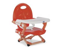 Chicco Pocket Snack Rialzo Sedia per Bambini 6 Mesi - 3 Anni (15 kg), Seggiolino Pappa Alzasedia da Tavolo Portatile e Regolabile, con Chiusura Compatta e Vassoio Rimovibile -Poppy Red