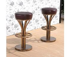 Sedia Bar Stool Sgabello Bar Vintage, Sgabello Alto In Metallo PU Sgabello Pranzo Antico Sedia Reception Sgabello KTV Sgabello Mobili Classici, per Ristorante, Cucina, Bancone, Centro Commerciale, Bar