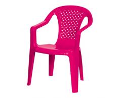 PROGARDEN - Sedia monoblocco per Bambini, Colore: Rosa