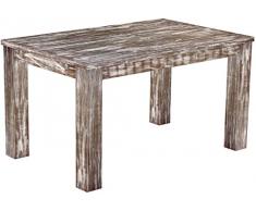 Brasil mobili tavolo da pranzo 'Rio classico' 140 x 90 cm, in legno massello di pino, tonalità Shabby antico