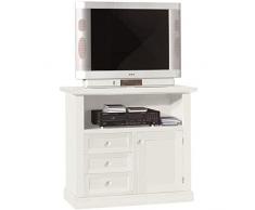 MAURYS MOBILE PORTA TV ARTE POVERA IN LEGNO 86 X 37 X H 75 CM BIANCO