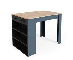 Vicco Tavolo bar alto Repose, Antracite/Quercia dorata, 67 x 100 cm