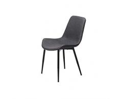 Sedia da pranzo vintage in pelle sintetica, telaio in acciaio verniciato, per salotto, ufficio, reception, ristorante, grigio marrone, set di 2 pezzi